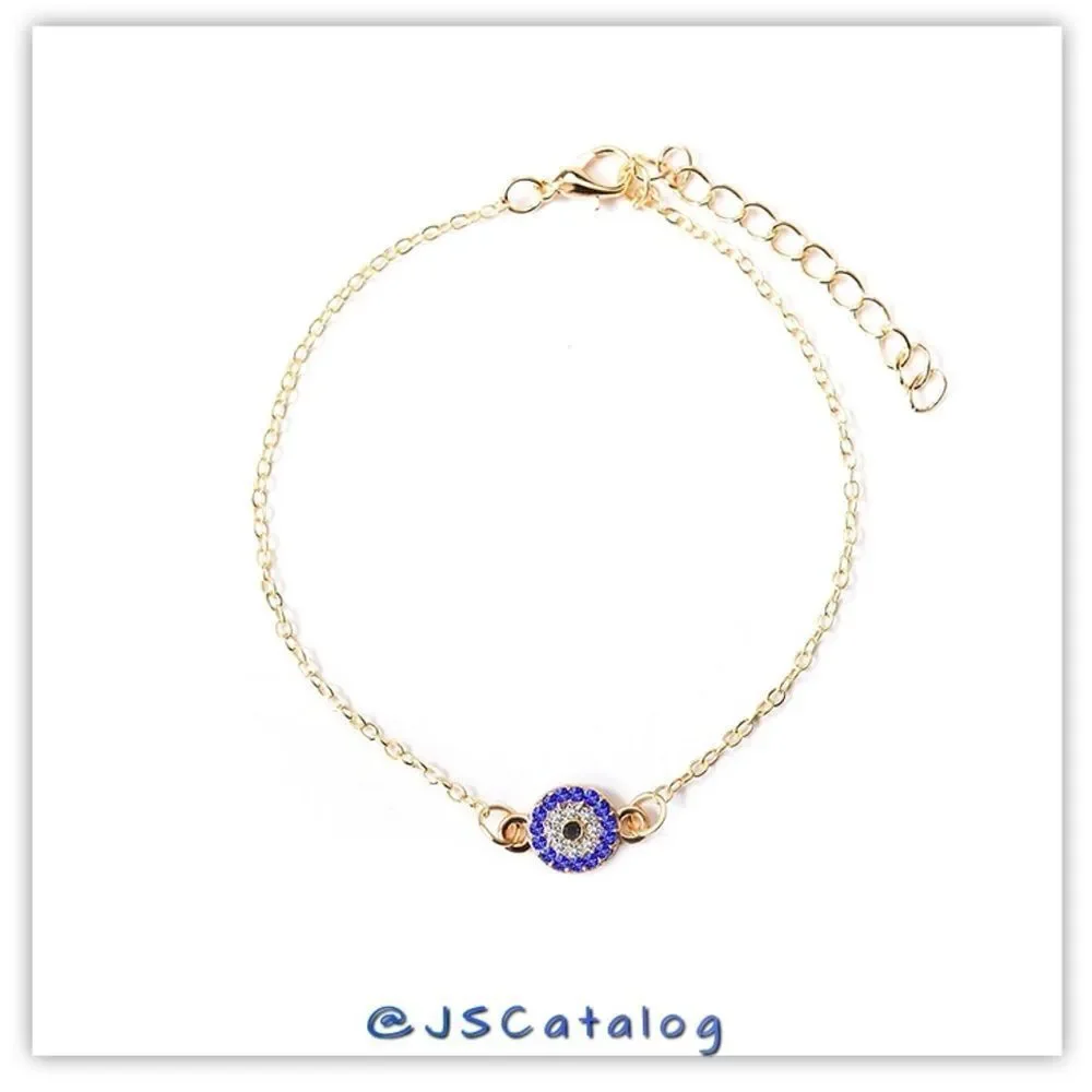 NEW High End CZ On Gold Plated Alloy Anklet - Picture 2 of 5